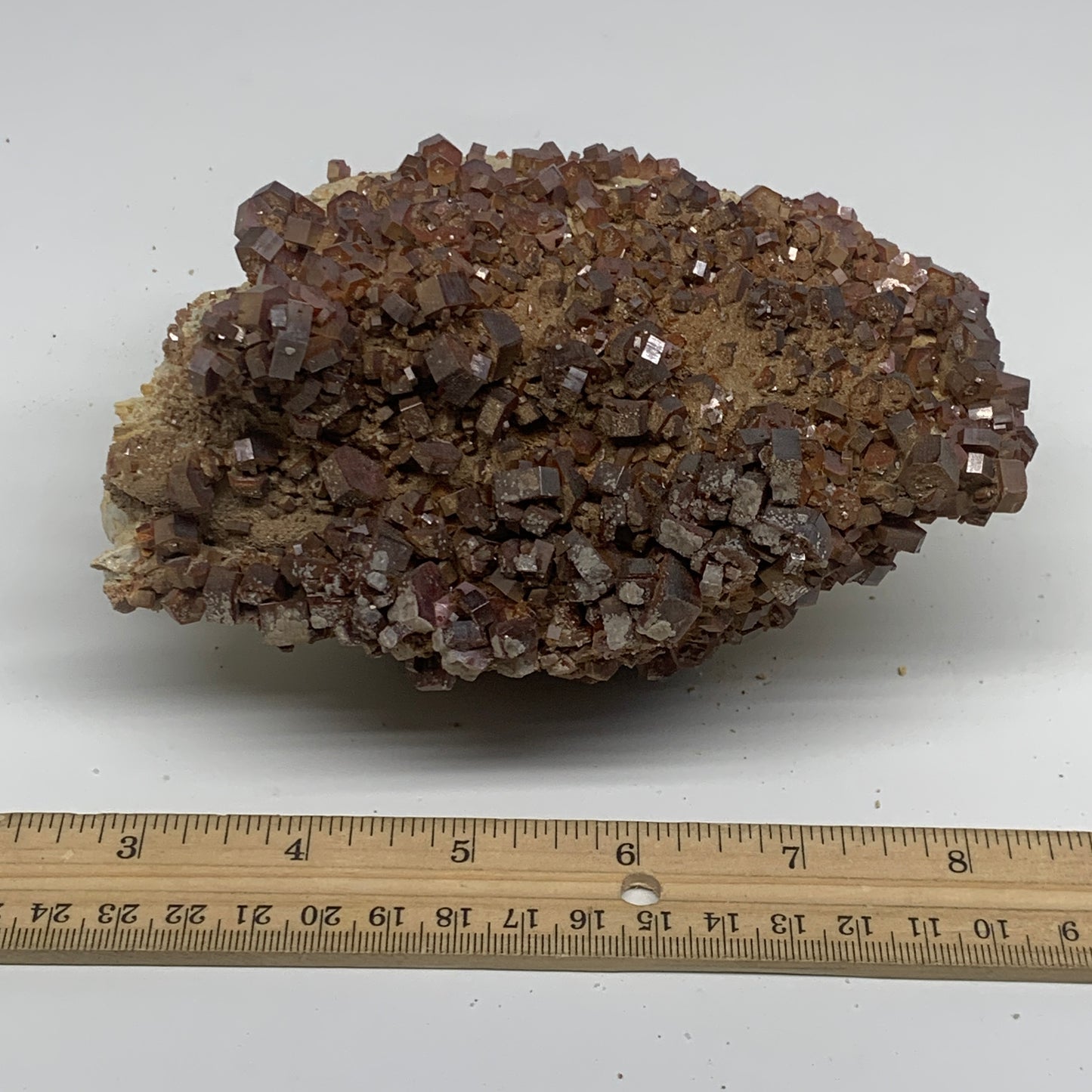 3 lbs, 5.7"x5"x2.8", Vanadinite Crystals Cluster Mineral Specimens, B34000