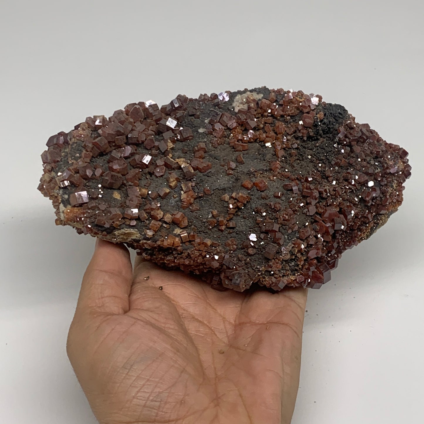 2.83 lbs, 6.5"x3.8"x2.1", Vanadinite Crystals Cluster Mineral Specimens, B34001