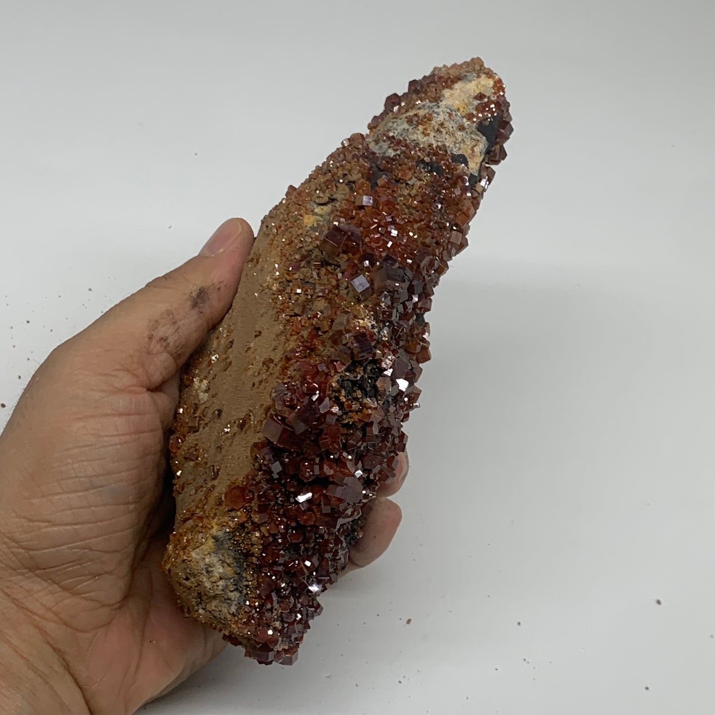 2.83 lbs, 6.5"x3.8"x2.1", Vanadinite Crystals Cluster Mineral Specimens, B34001