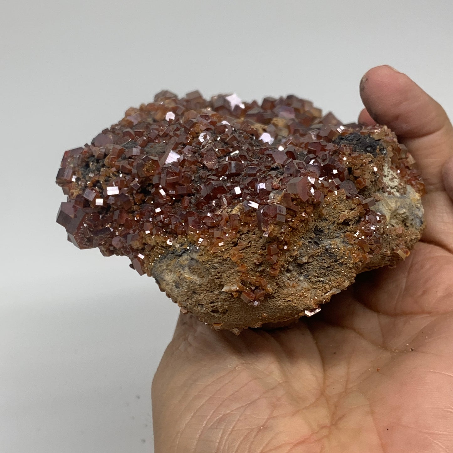 2.83 lbs, 6.5"x3.8"x2.1", Vanadinite Crystals Cluster Mineral Specimens, B34001