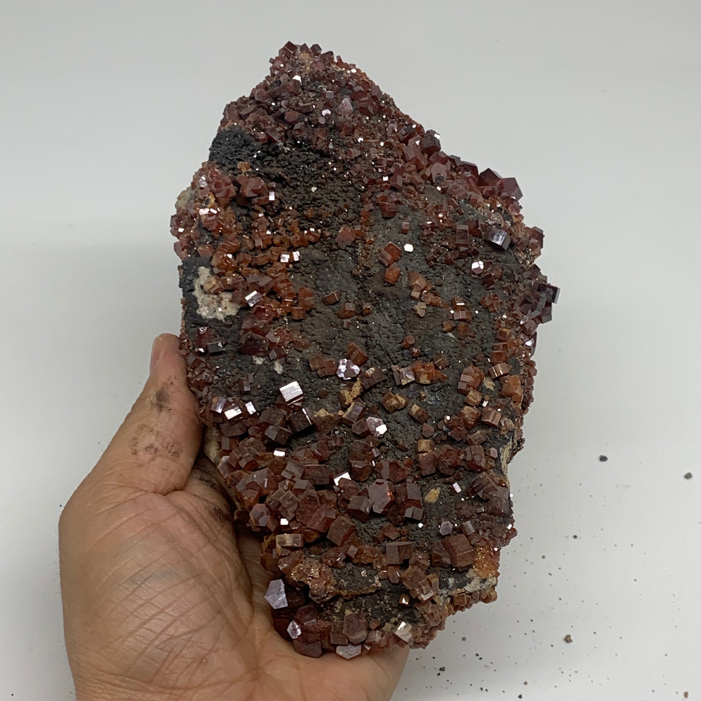 2.83 lbs, 6.5"x3.8"x2.1", Vanadinite Crystals Cluster Mineral Specimens, B34001