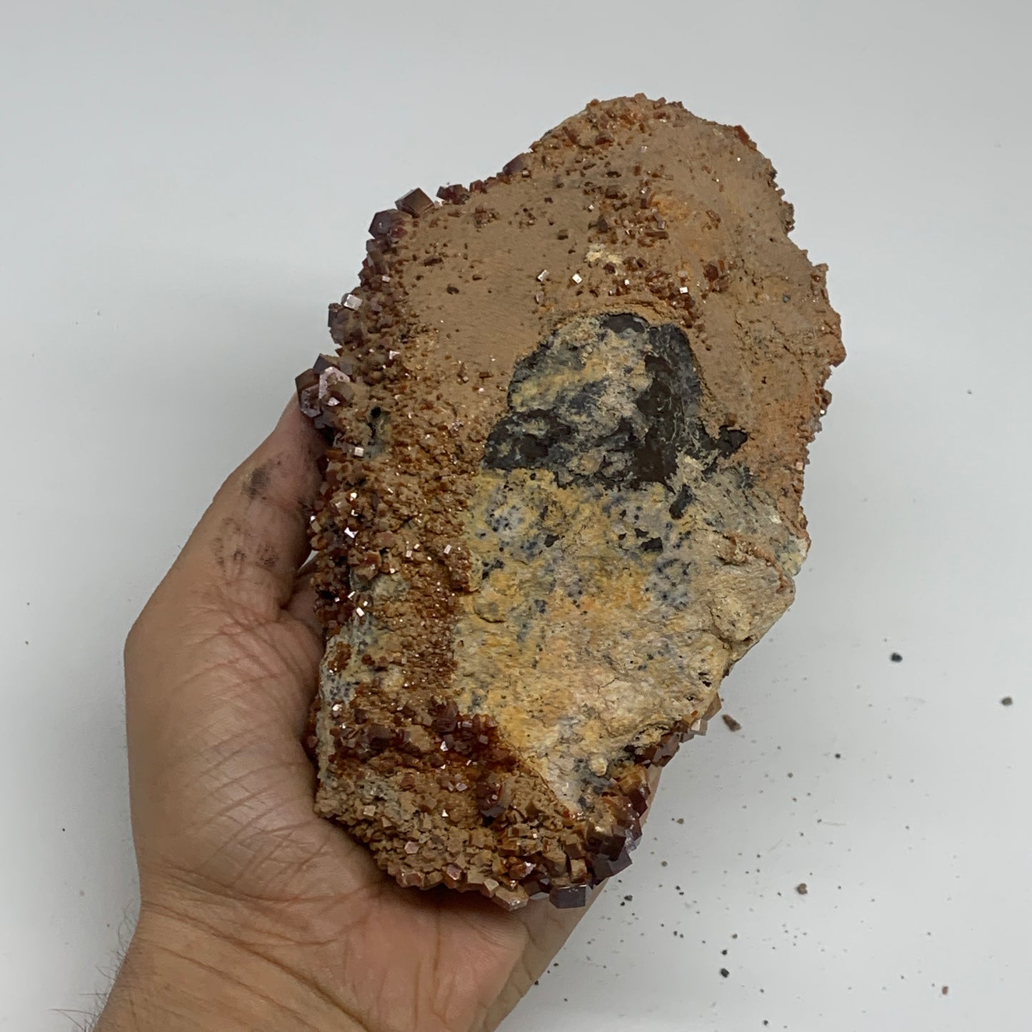 2.83 lbs, 6.5"x3.8"x2.1", Vanadinite Crystals Cluster Mineral Specimens, B34001