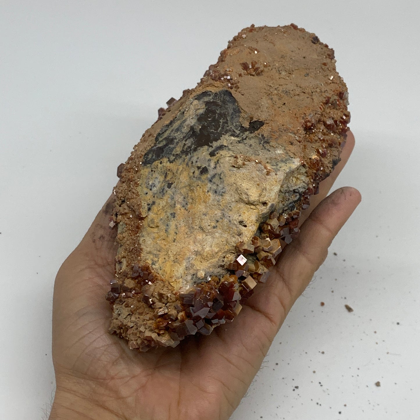 2.83 lbs, 6.5"x3.8"x2.1", Vanadinite Crystals Cluster Mineral Specimens, B34001