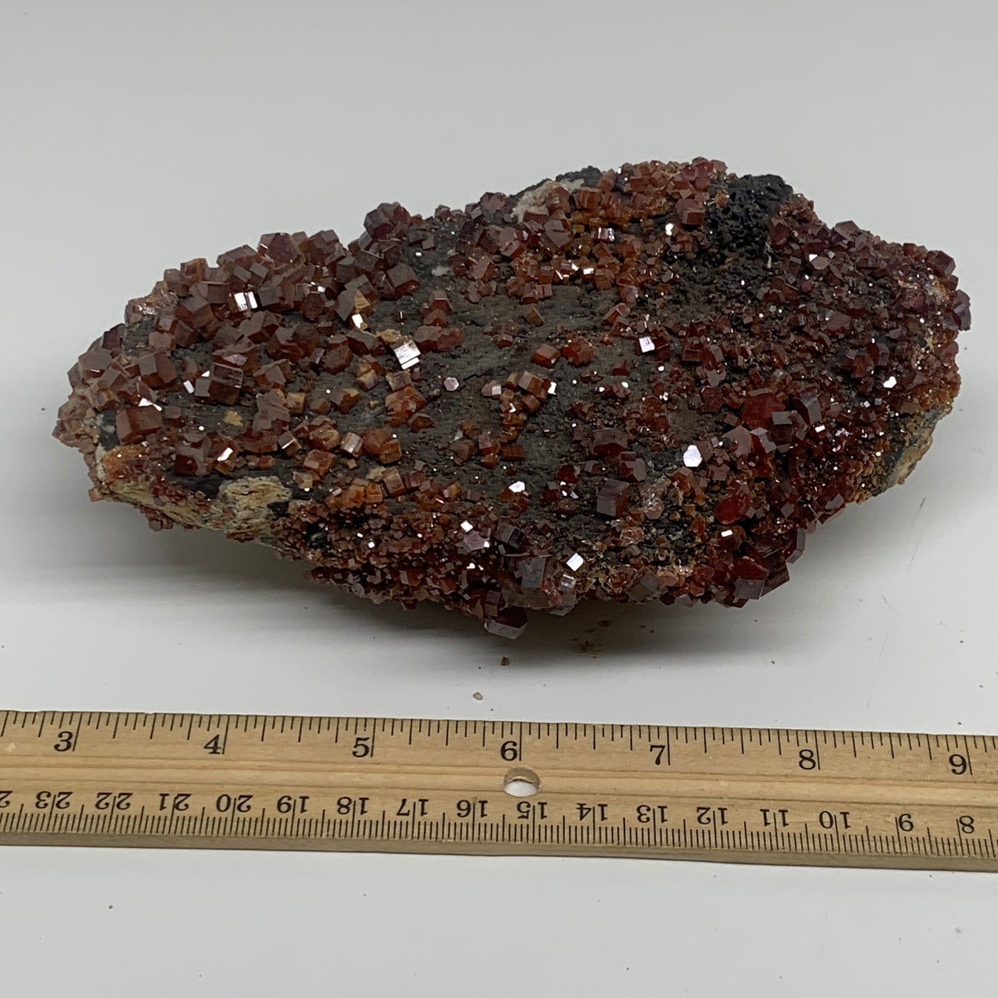 2.83 lbs, 6.5"x3.8"x2.1", Vanadinite Crystals Cluster Mineral Specimens, B34001