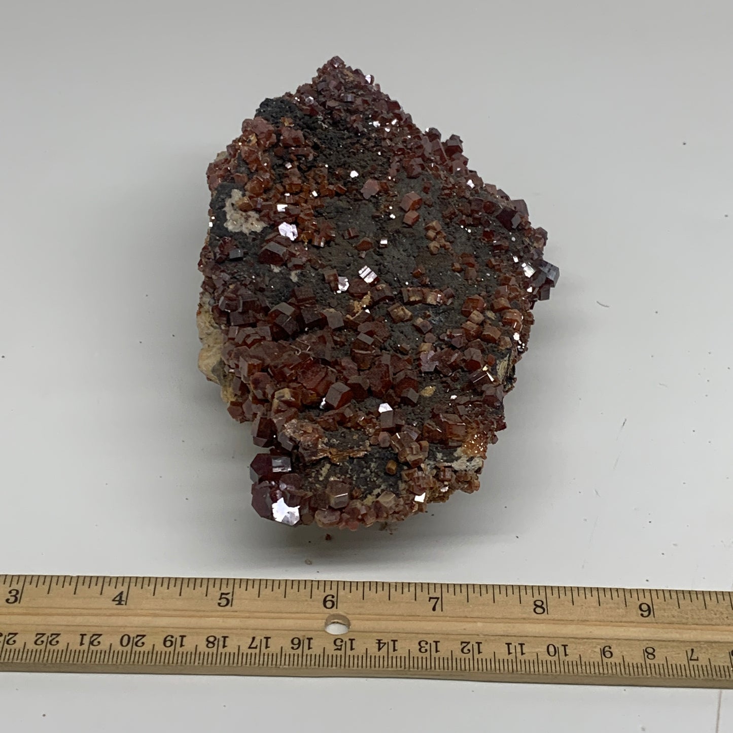 2.83 lbs, 6.5"x3.8"x2.1", Vanadinite Crystals Cluster Mineral Specimens, B34001