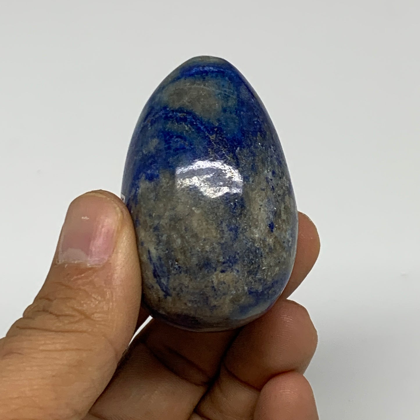 91.1g, 2.1"x1.4", Natural Lapis Lazuli Egg Polished @Afghanistan, B33378