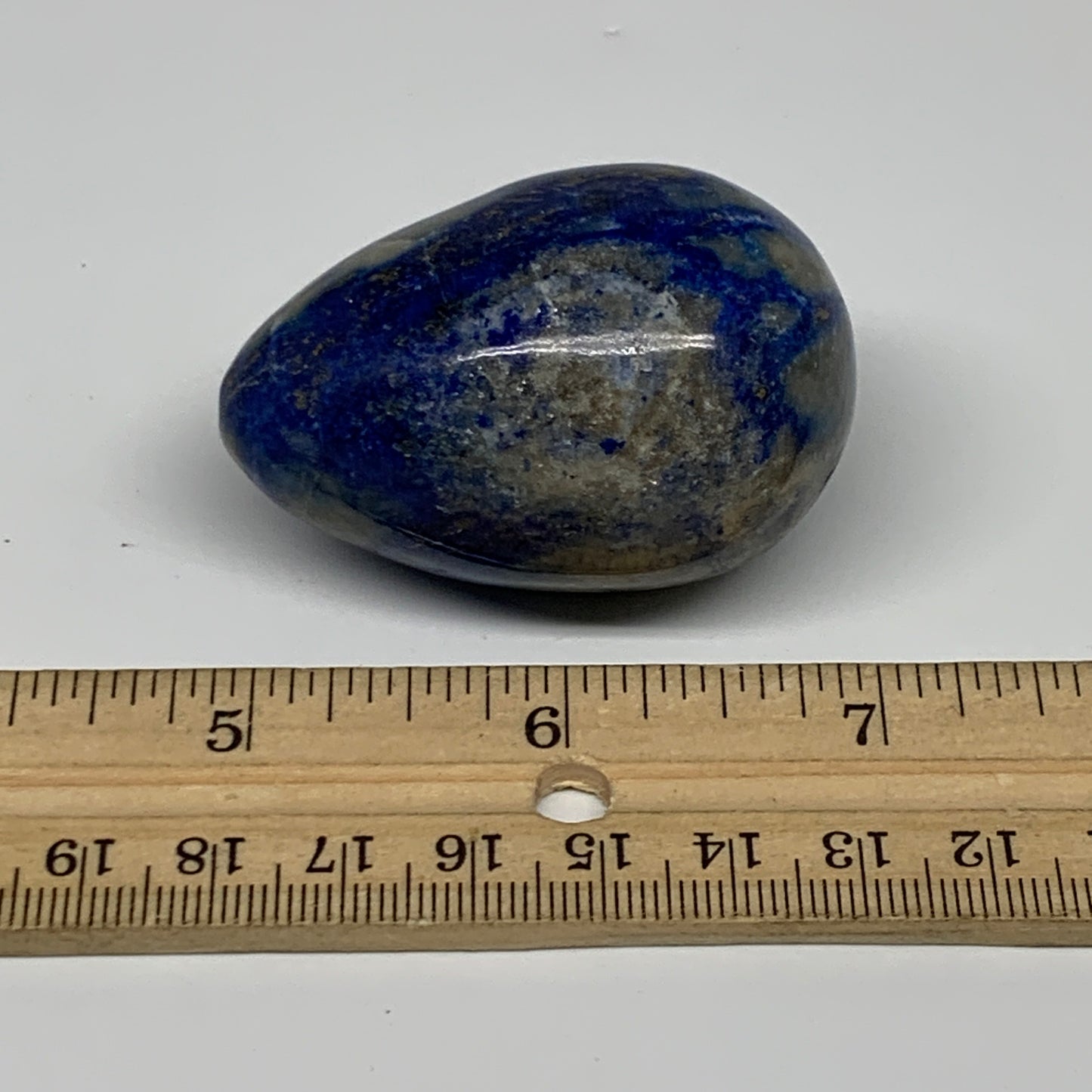 91.1g, 2.1"x1.4", Natural Lapis Lazuli Egg Polished @Afghanistan, B33378