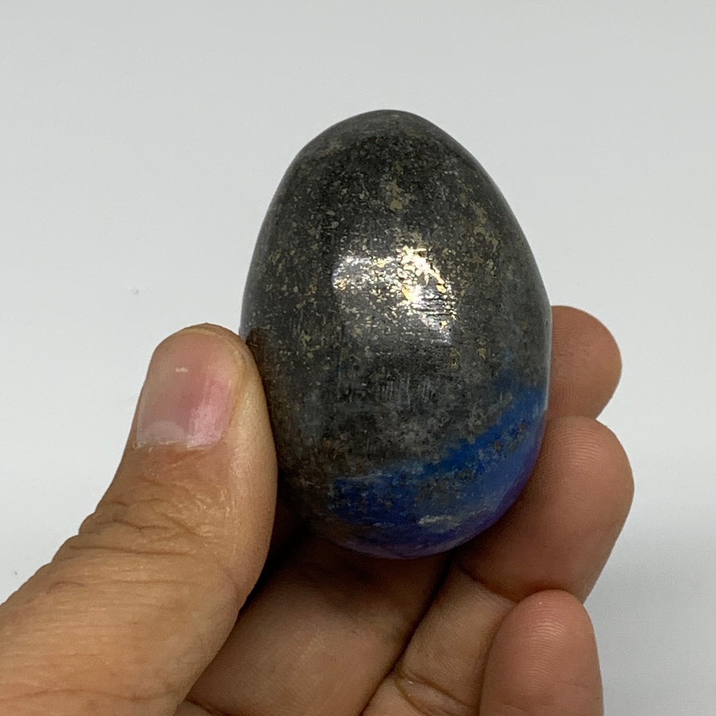 95.2g, 2"x1.4", Natural Lapis Lazuli Egg Polished @Afghanistan, B33379