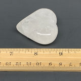 57.6g, 1.8"x1.9"x0.8", Natural Untreated Small Quartz Crystal Heart Reiki, B2832