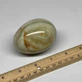 248g, 2.7"x2" Natural Green Onyx Egg Gemstone Mineral, from Pakistan, B32044