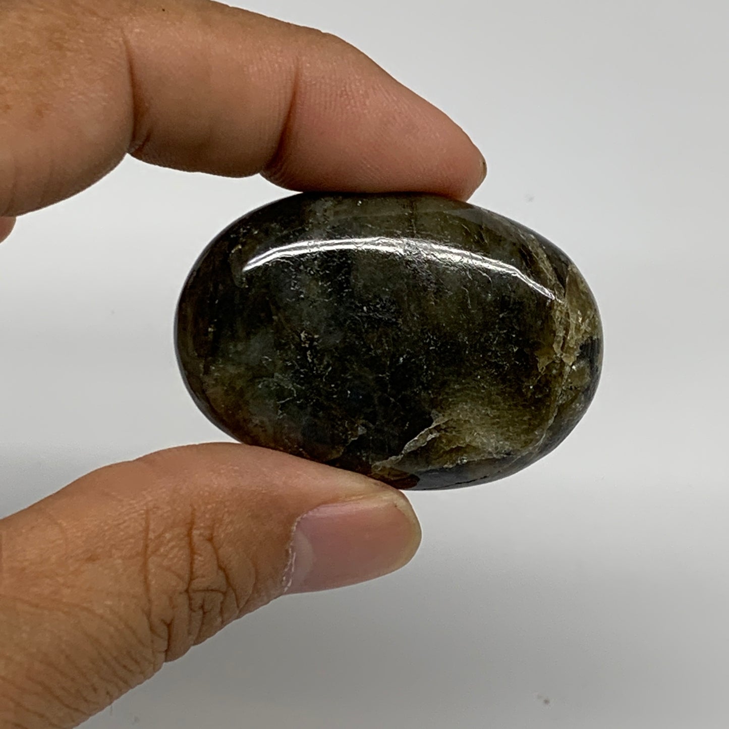 193.5g, 1.7"-1.8", 5pcs, Labradorite Palm-stone Polished Gemstone, B35549