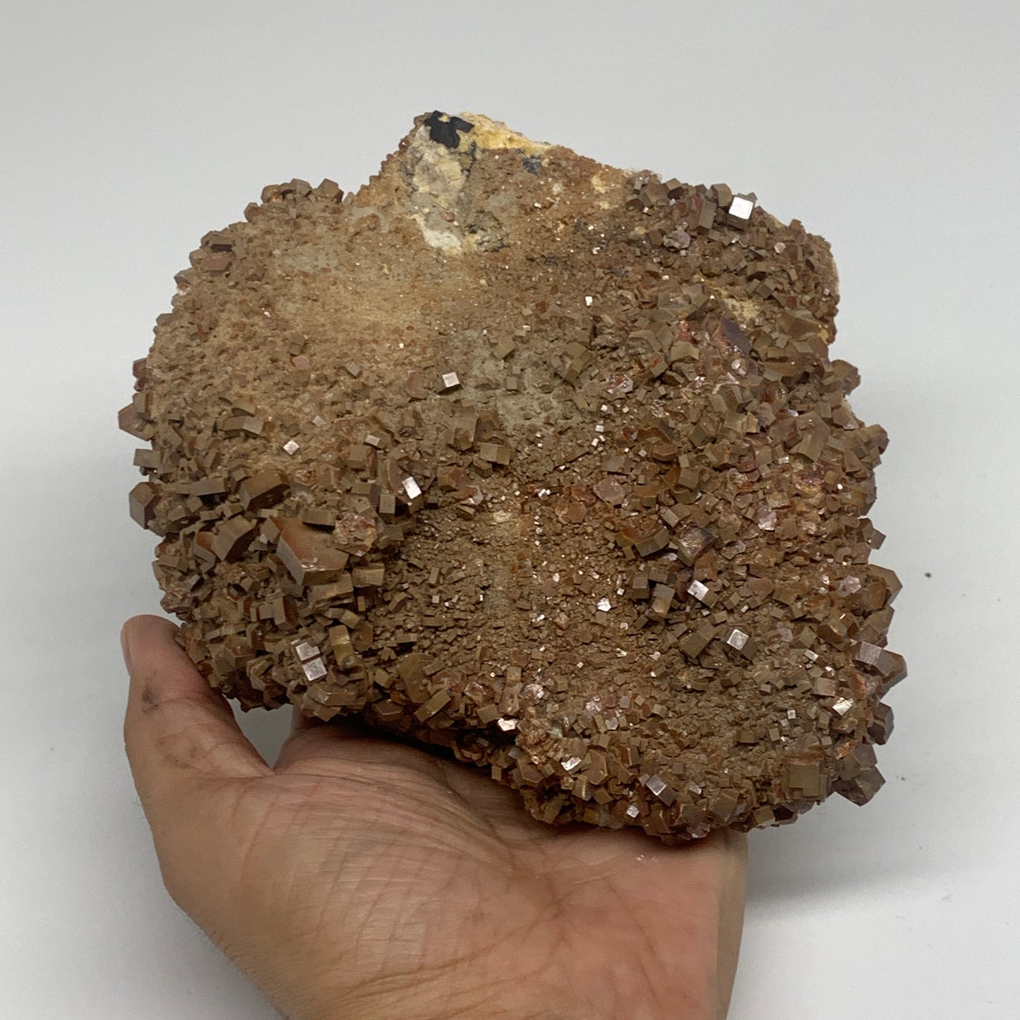 3.95 lbs, 5.6"x5.3"x2.4", Vanadinite Crystals Cluster Mineral Specimens, B34005