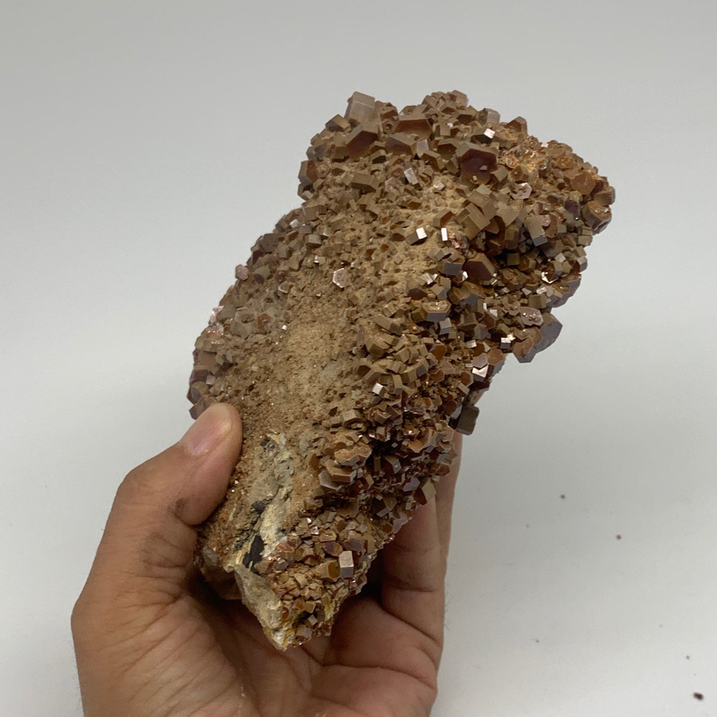 3.95 lbs, 5.6"x5.3"x2.4", Vanadinite Crystals Cluster Mineral Specimens, B34005