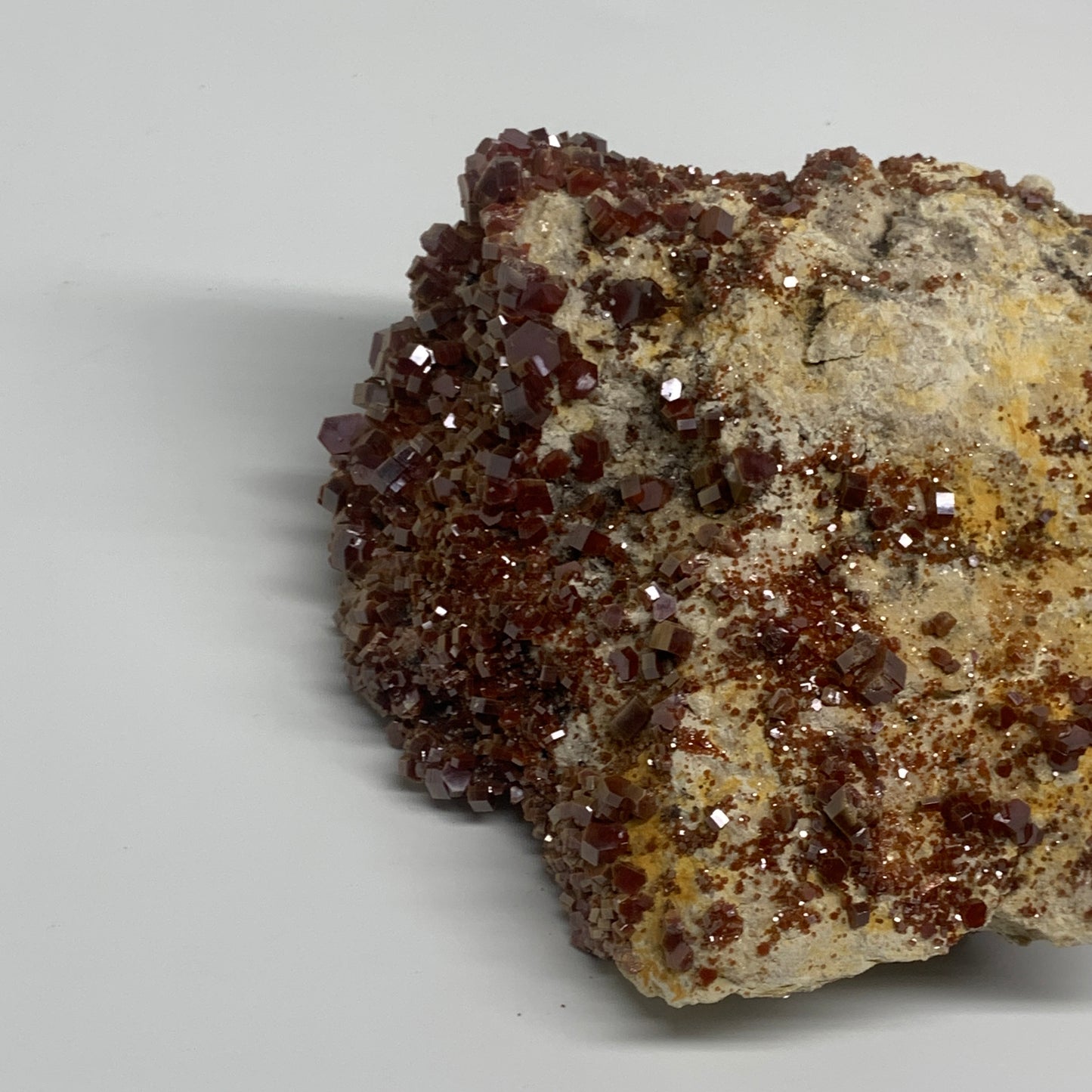 3.95 lbs, 5.6"x5.3"x2.4", Vanadinite Crystals Cluster Mineral Specimens, B34005