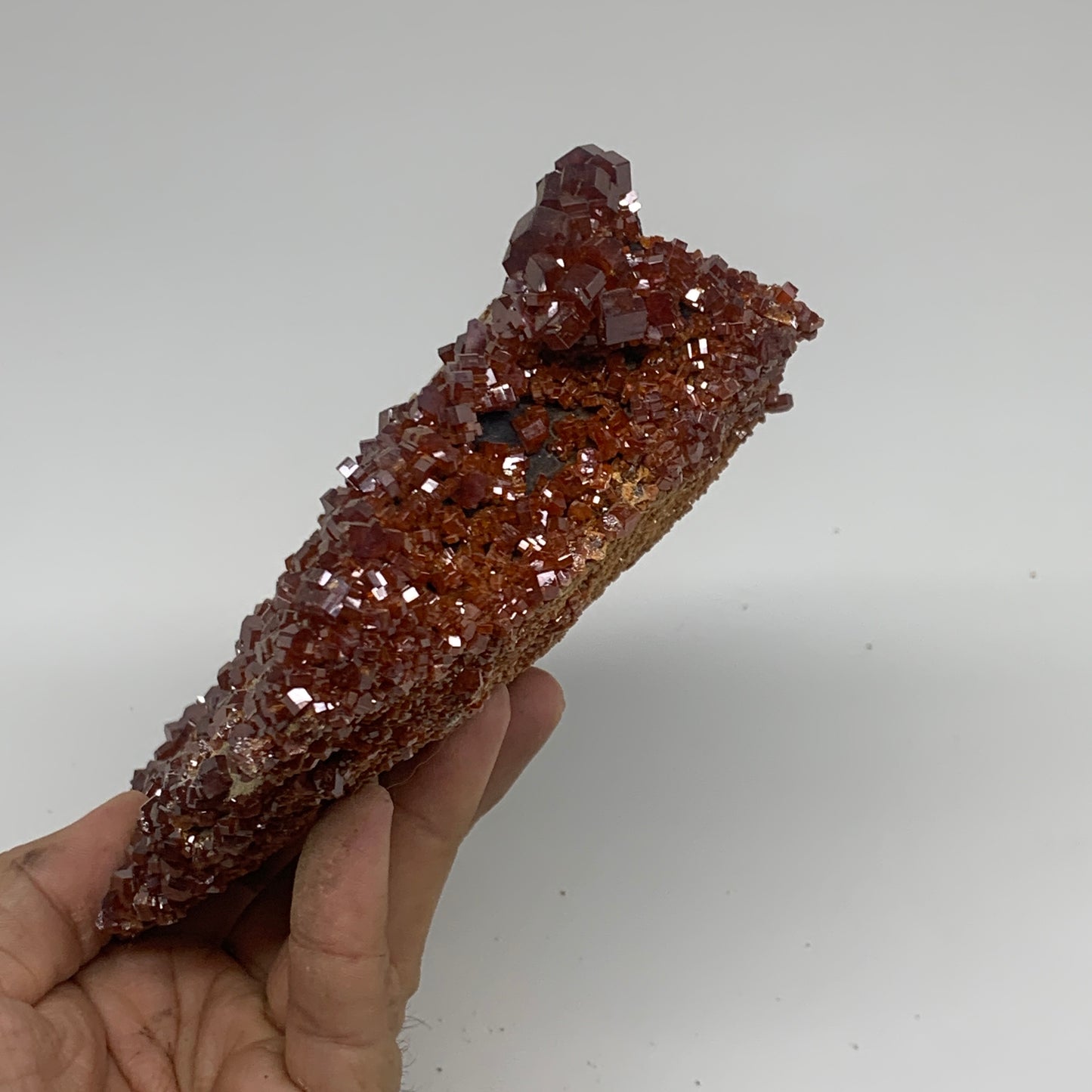 2.1 lbs, 7"x4.9"x1.8", Vanadinite Crystals Cluster Mineral Specimens, B34007