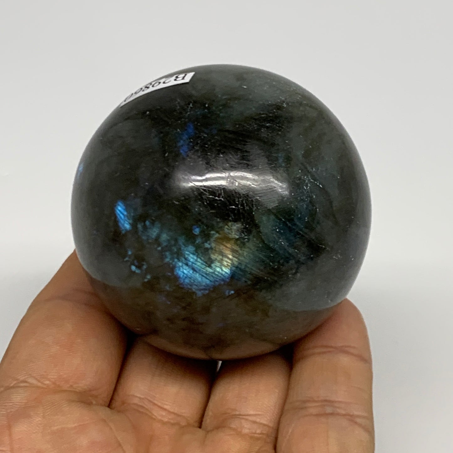 233g, 2.2"(55mm), Labradorite Sphere Gemstone,Crystal @Madagascar, B29860