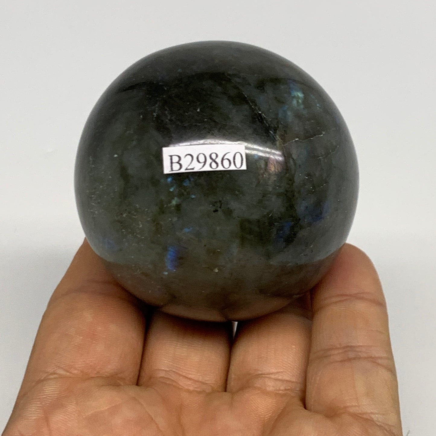 233g, 2.2"(55mm), Labradorite Sphere Gemstone,Crystal @Madagascar, B29860