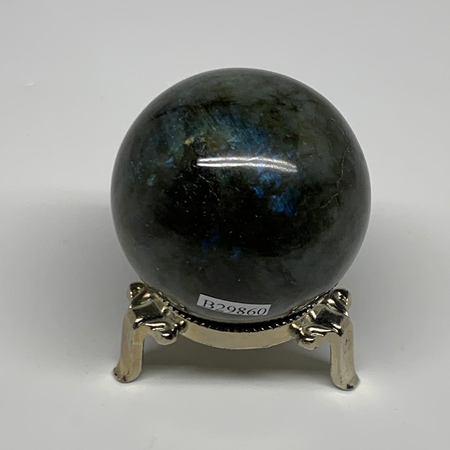 233g, 2.2"(55mm), Labradorite Sphere Gemstone,Crystal @Madagascar, B29860