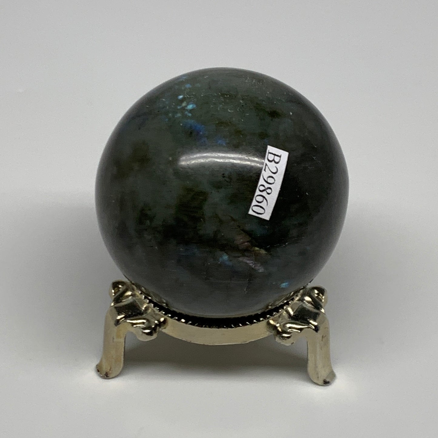 233g, 2.2"(55mm), Labradorite Sphere Gemstone,Crystal @Madagascar, B29860