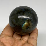 221.4g, 2.1"(53mm), Labradorite Sphere Gemstone,Crystal @Madagascar, B29861