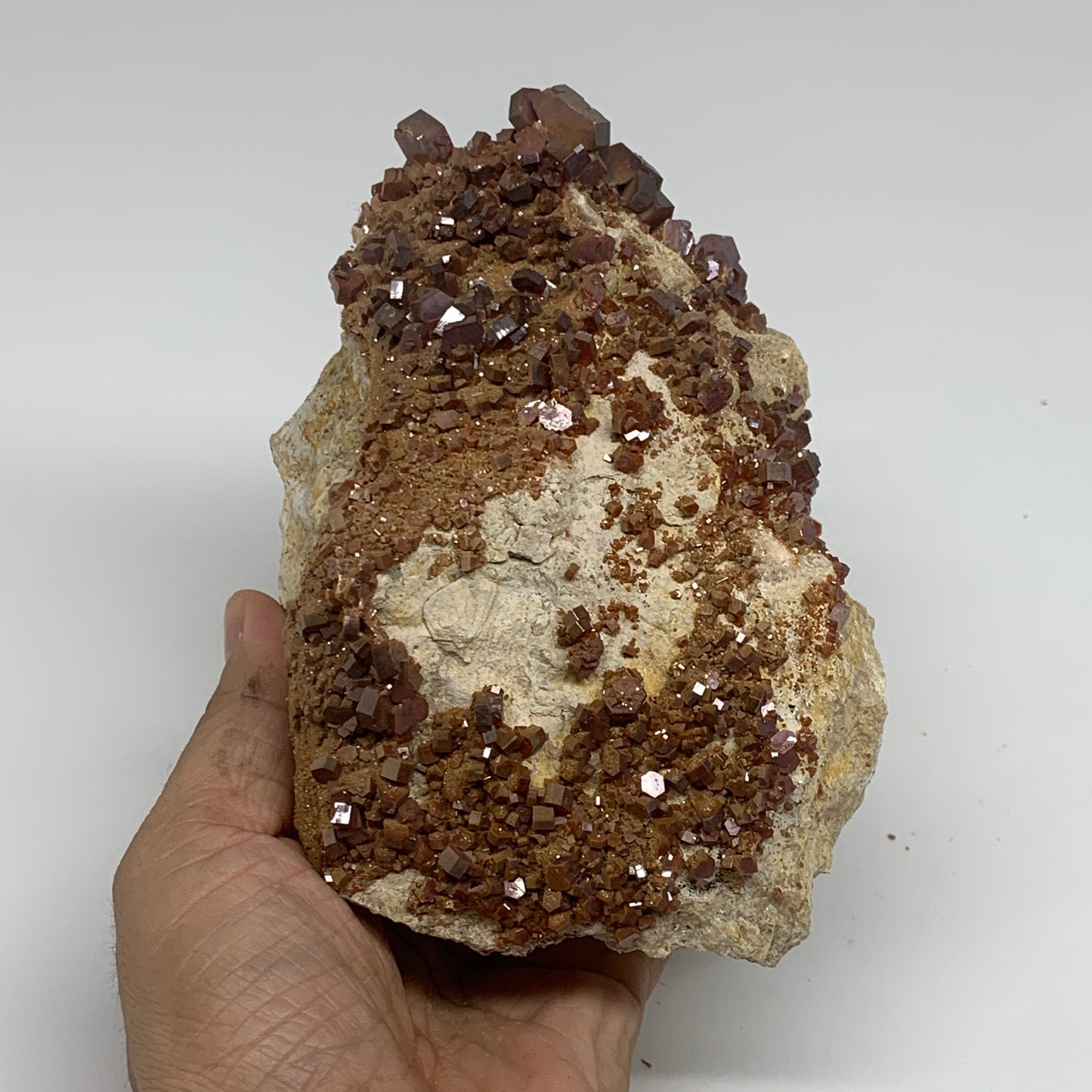 4.19 lbs, 4.6"x4.1"x2.9", Vanadinite Crystals Cluster Mineral Specimens, B34009
