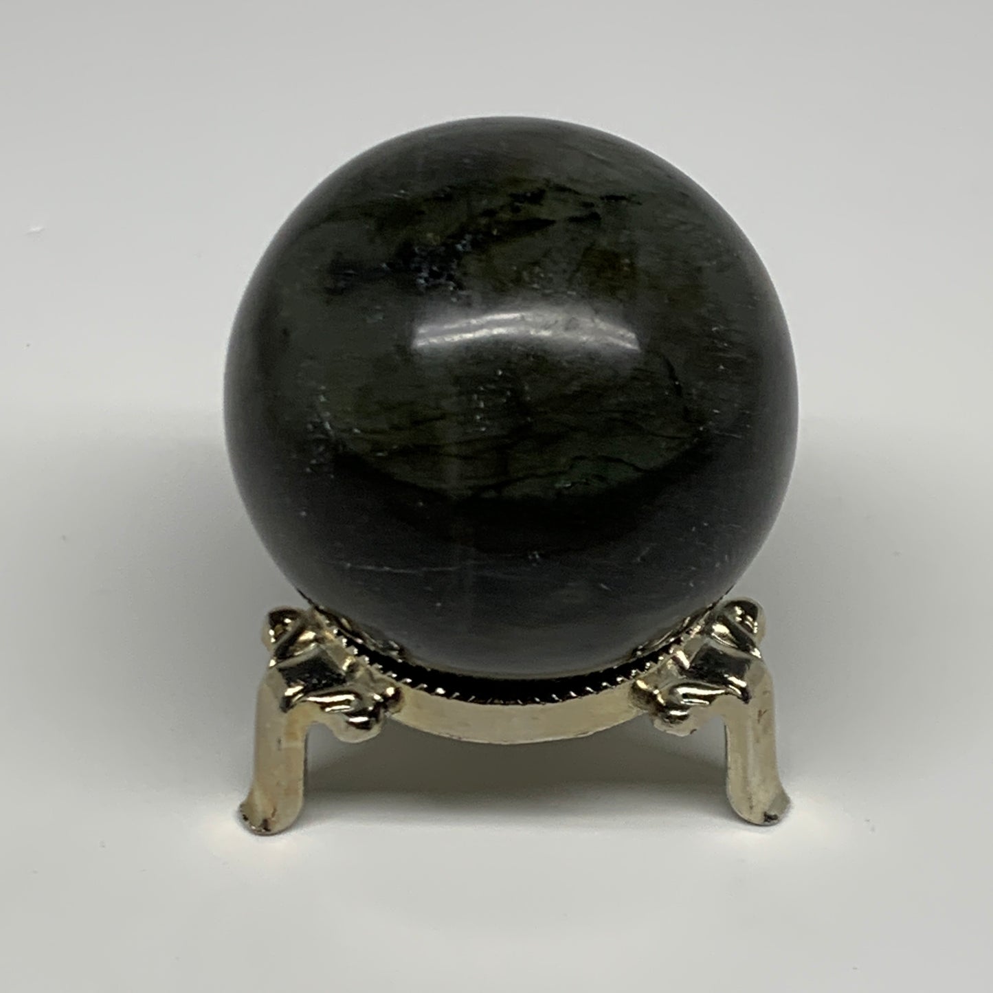 221.4g, 2.1"(53mm), Labradorite Sphere Gemstone,Crystal @Madagascar, B29861