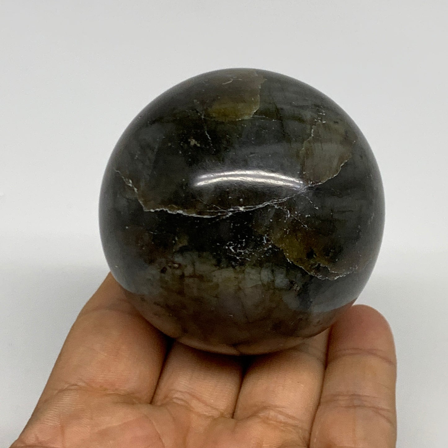 275.7g, 2.3"(58mm), Labradorite Sphere Gemstone,Crystal @Madagascar, B29862