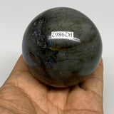 275.7g, 2.3"(58mm), Labradorite Sphere Gemstone,Crystal @Madagascar, B29862