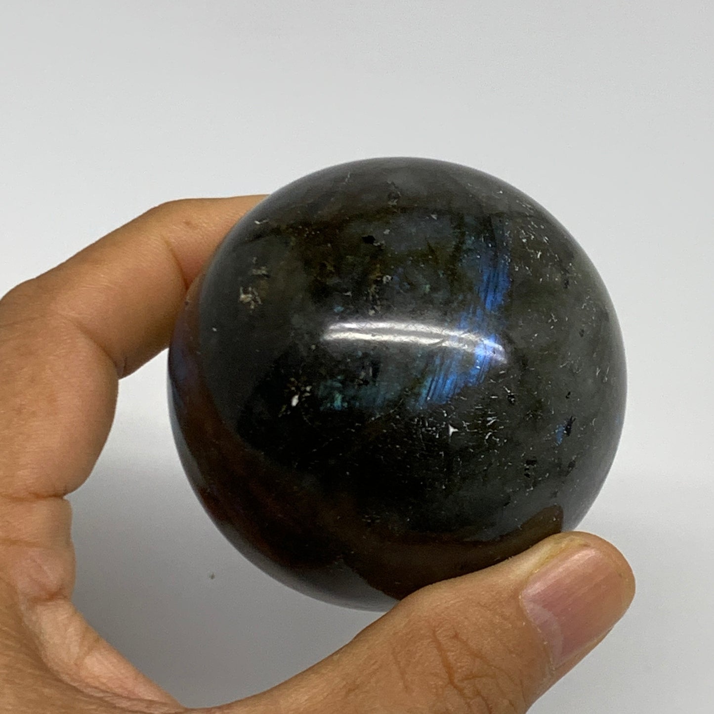 275.7g, 2.3"(58mm), Labradorite Sphere Gemstone,Crystal @Madagascar, B29862