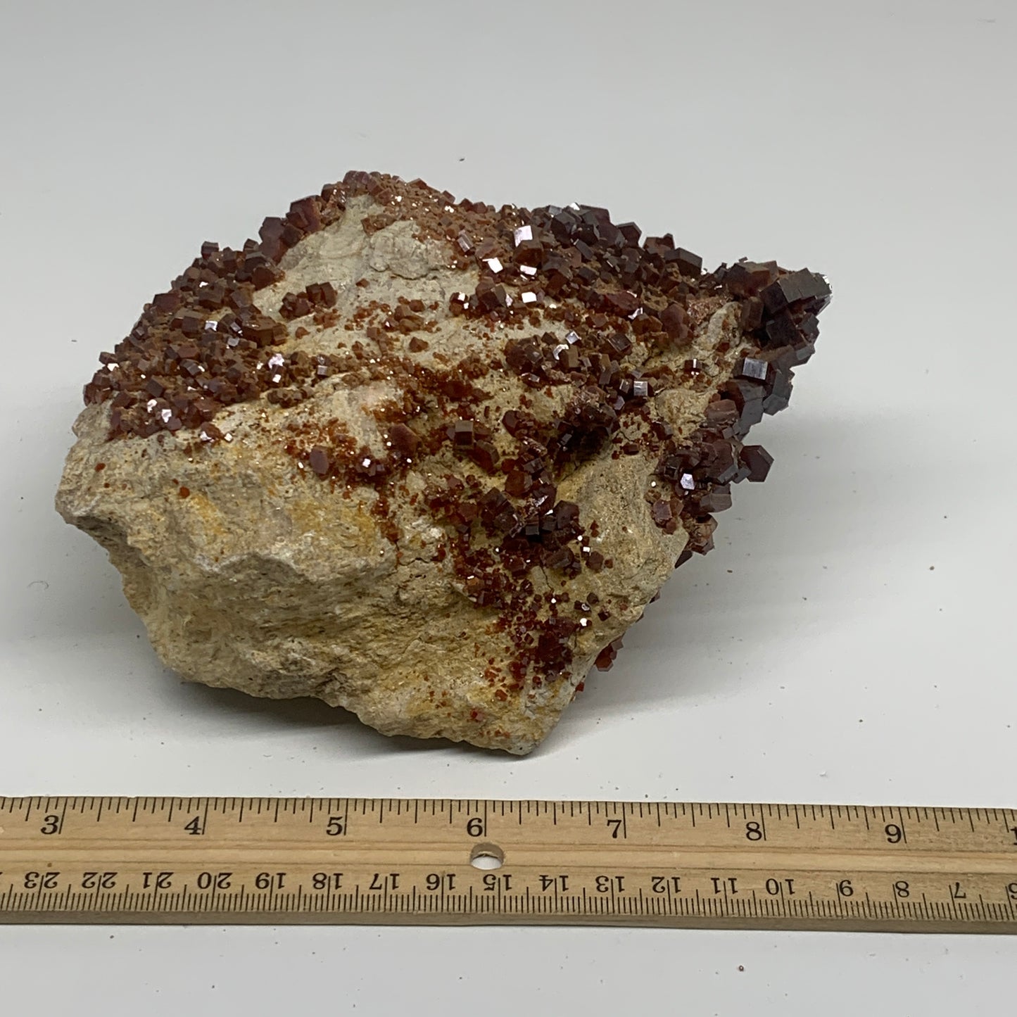 4.19 lbs, 4.6"x4.1"x2.9", Vanadinite Crystals Cluster Mineral Specimens, B34009