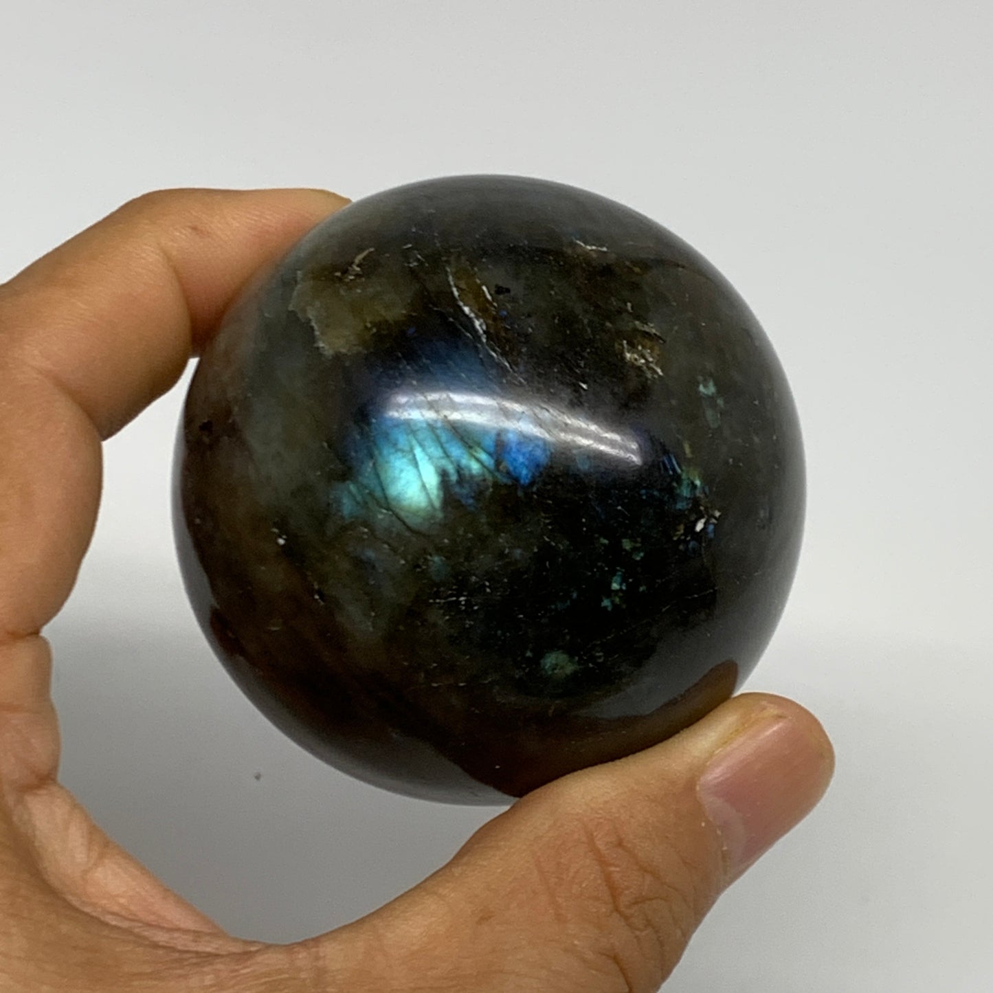 275.7g, 2.3"(58mm), Labradorite Sphere Gemstone,Crystal @Madagascar, B29862