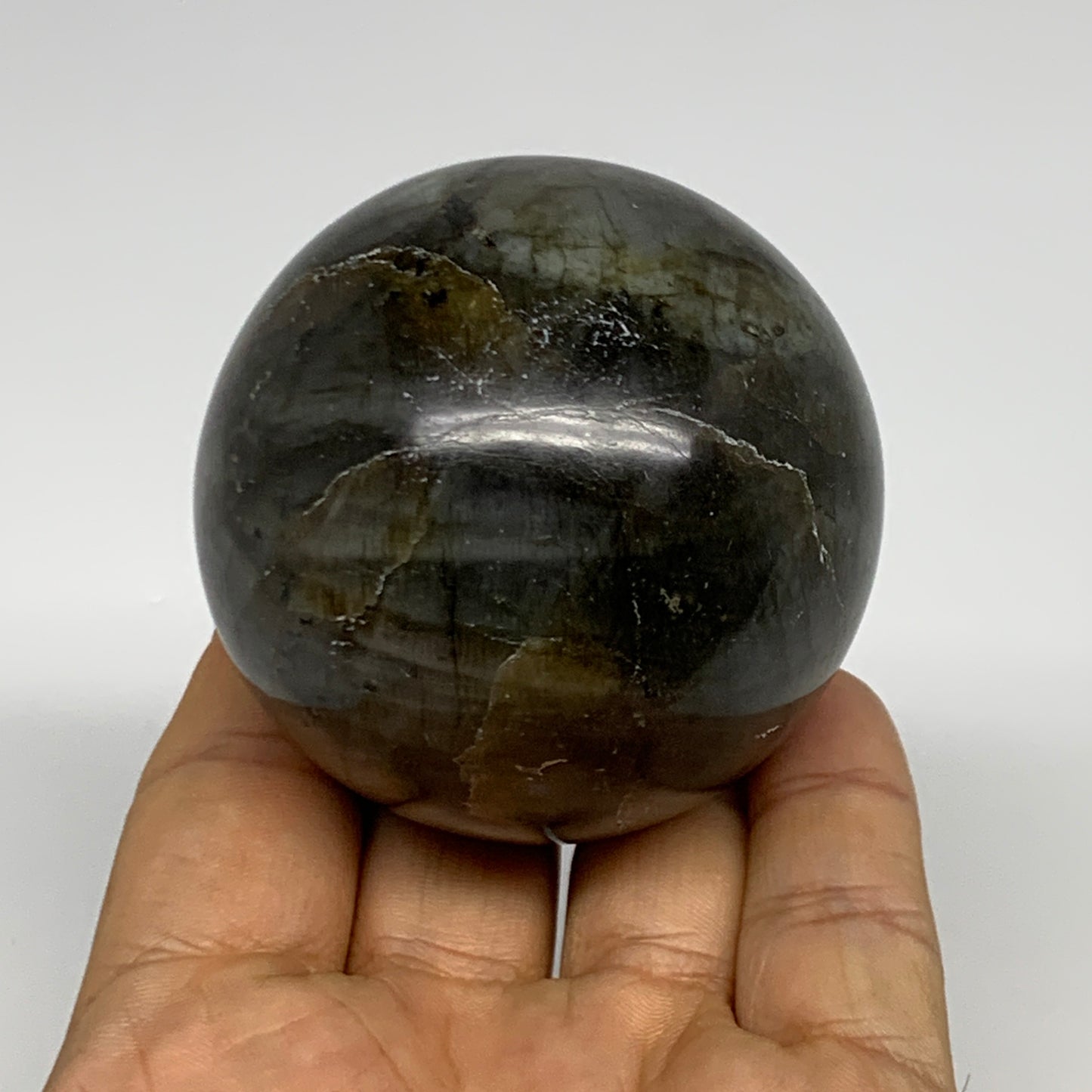 275.7g, 2.3"(58mm), Labradorite Sphere Gemstone,Crystal @Madagascar, B29862