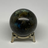 275.7g, 2.3"(58mm), Labradorite Sphere Gemstone,Crystal @Madagascar, B29862