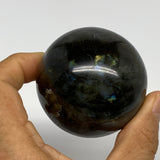 248.7g, 2.2"(56mm), Labradorite Sphere Gemstone,Crystal @Madagascar, B29863