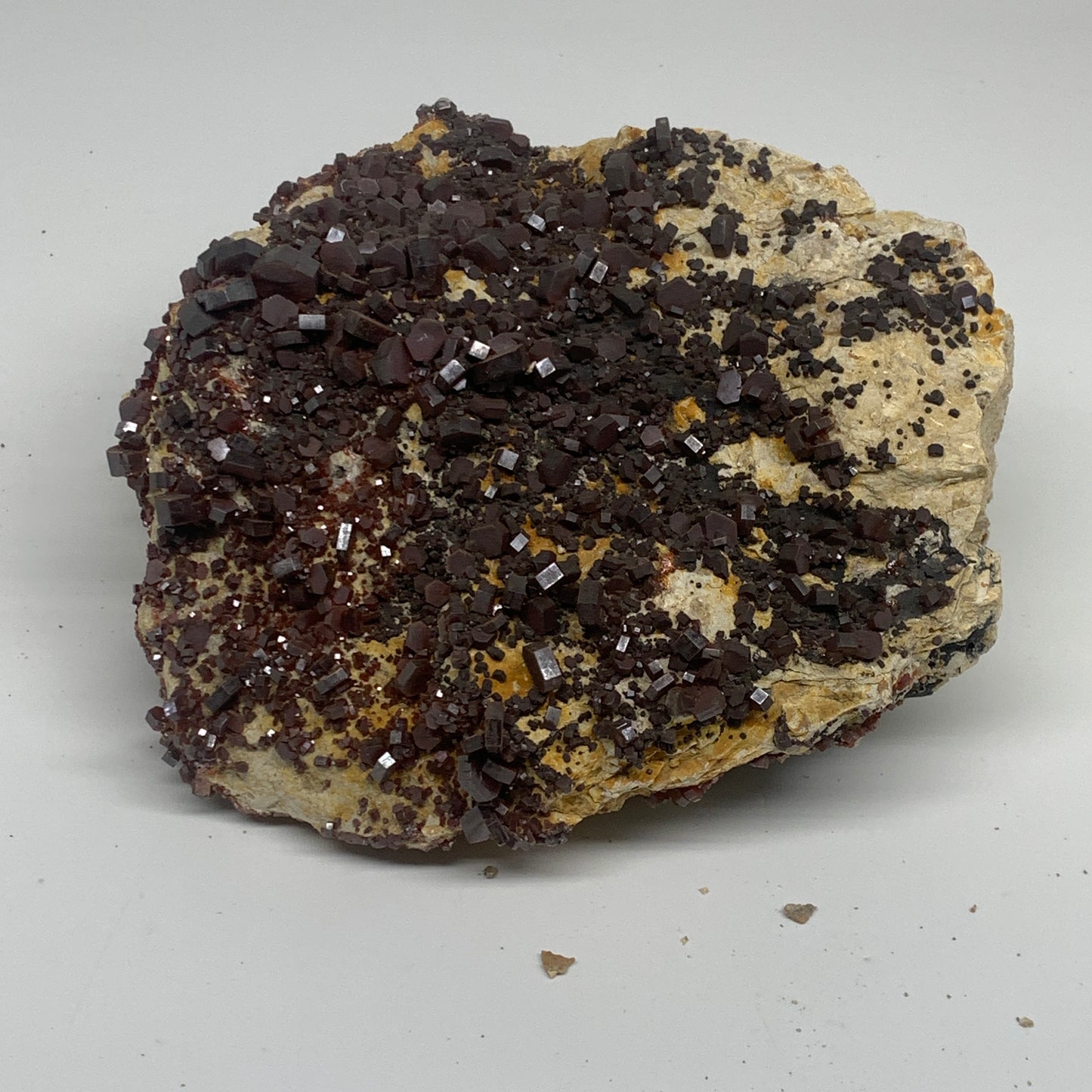 6.56 lbs, 7.2"x5.8"x3.2", Vanadinite Crystals Cluster Mineral Specimens, B34011