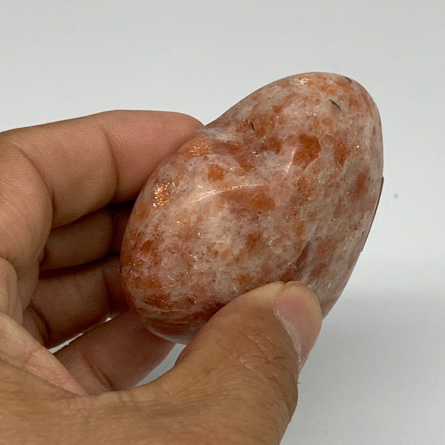 136.9g, 2.3"x2.5"x1.1", Sunstone Heart Polished Healing Crystal, B34799