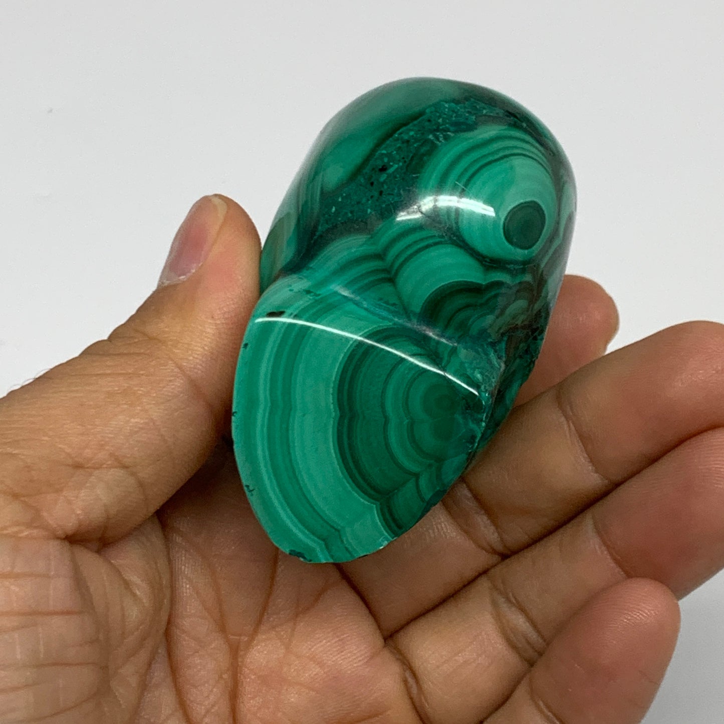 212.2g, 2.5"x1.4"x1.7", Natural Solid Malachite Skull From Congo, B32721