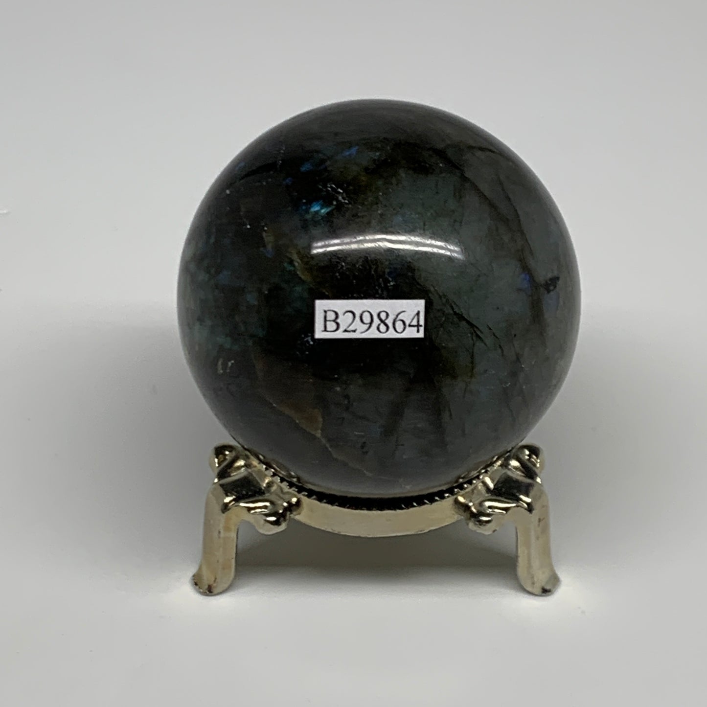 261.9g, 2.3"(57mm), Labradorite Sphere Gemstone,Crystal @Madagascar, B29864