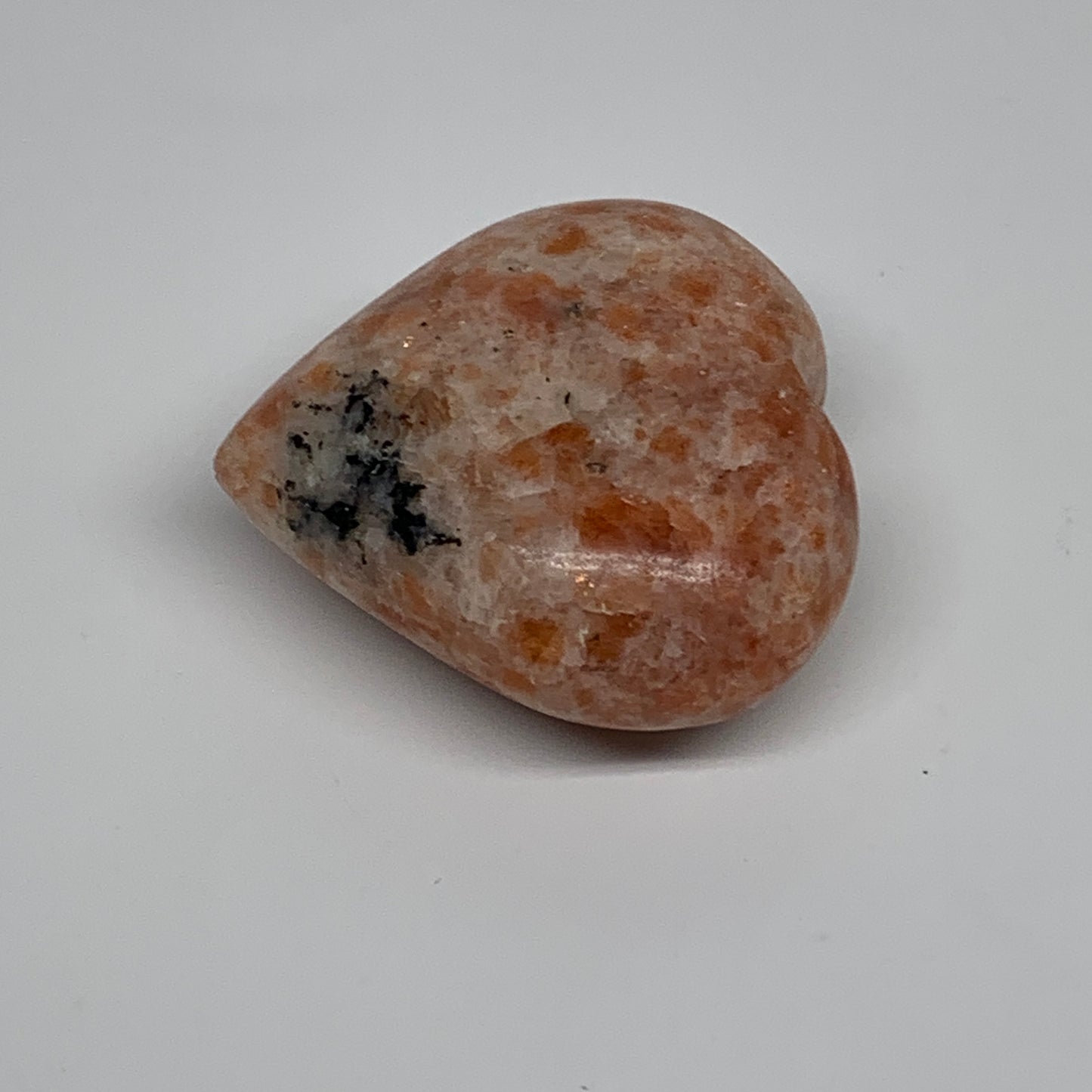 136.9g, 2.3"x2.5"x1.1", Sunstone Heart Polished Healing Crystal, B34799