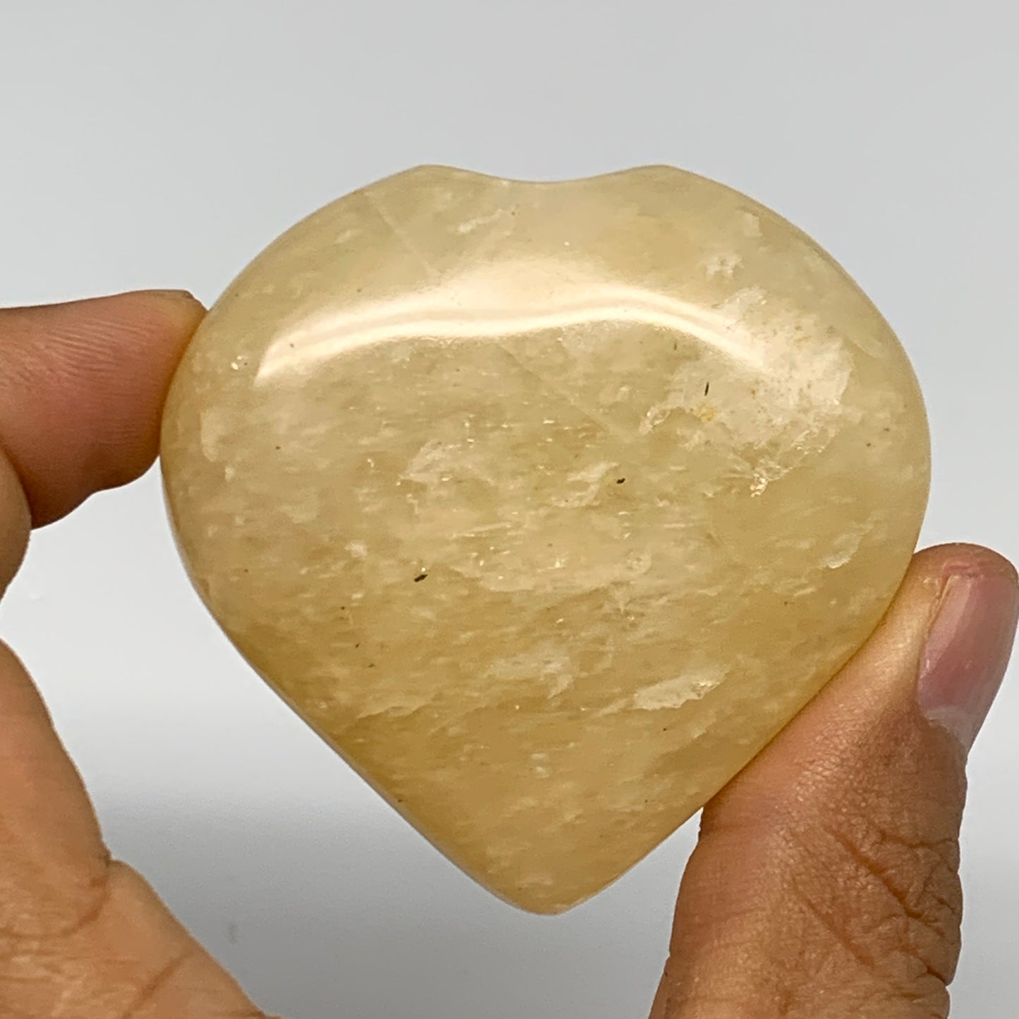 95.4g,2.1"x2.2"x0.9" Natural Yellow Aventurine Heart Crystal Stone @India, B2833