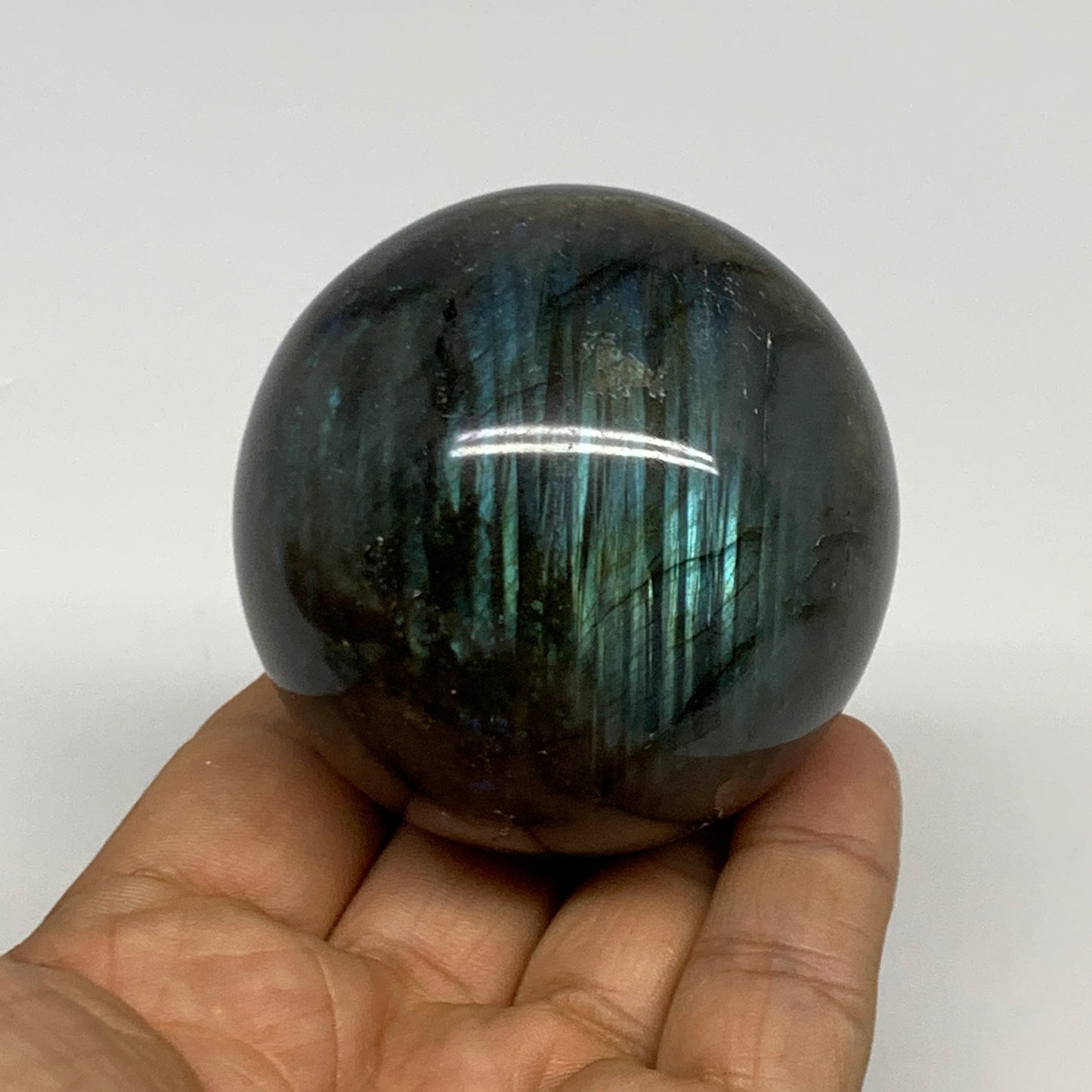 268.6g, 2.3"(58mm), Labradorite Sphere Gemstone,Crystal @Madagascar, B29865
