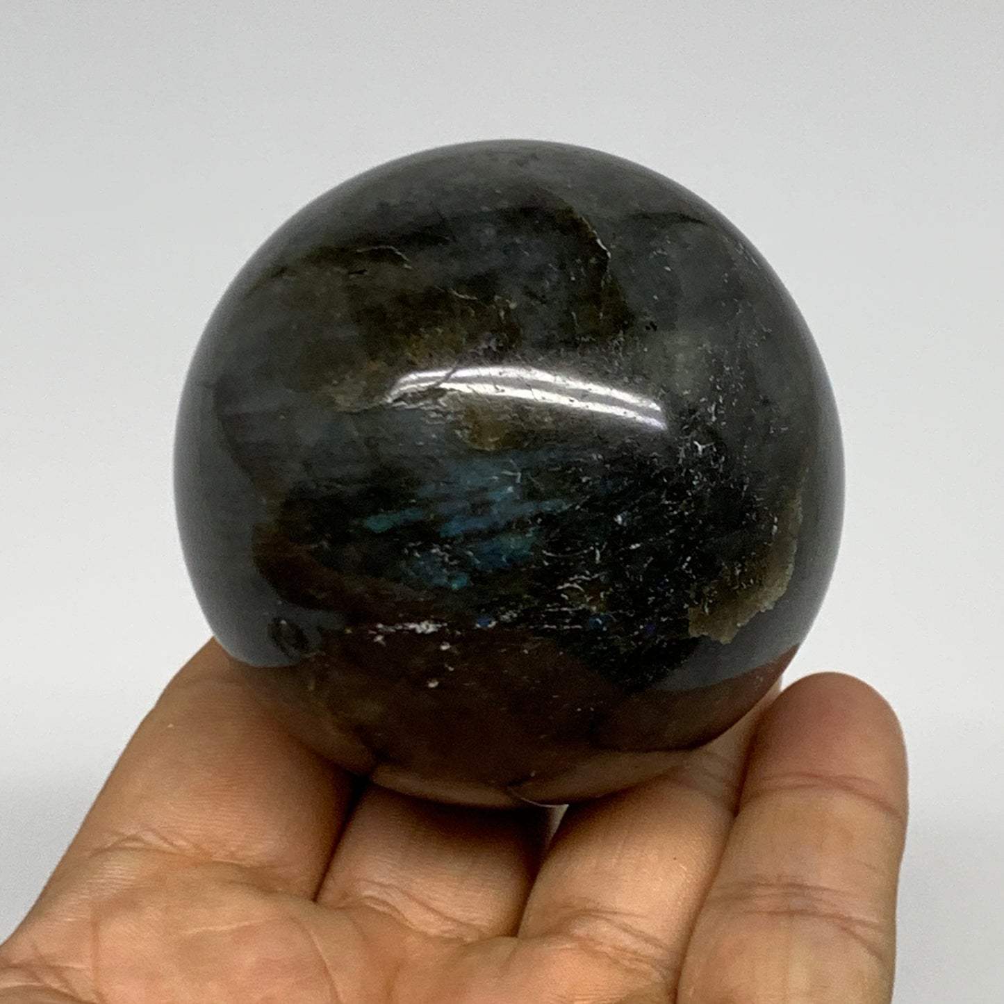 268.6g, 2.3"(58mm), Labradorite Sphere Gemstone,Crystal @Madagascar, B29865
