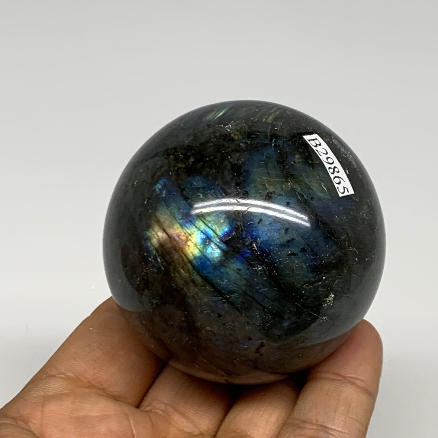 268.6g, 2.3"(58mm), Labradorite Sphere Gemstone,Crystal @Madagascar, B29865