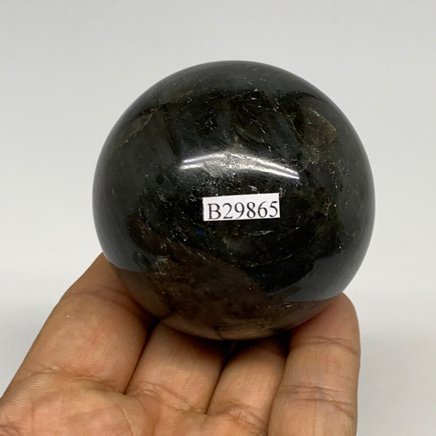 268.6g, 2.3"(58mm), Labradorite Sphere Gemstone,Crystal @Madagascar, B29865