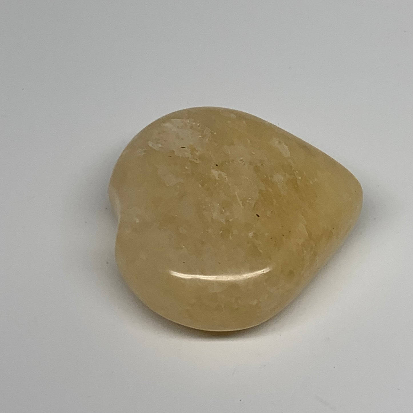 95.4g,2.1"x2.2"x0.9" Natural Yellow Aventurine Heart Crystal Stone @India, B2833