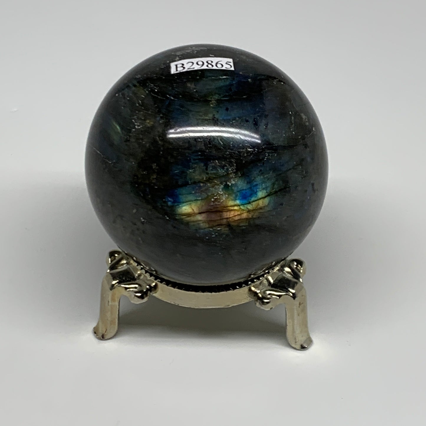 268.6g, 2.3"(58mm), Labradorite Sphere Gemstone,Crystal @Madagascar, B29865