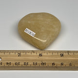 95.4g,2.1"x2.2"x0.9" Natural Yellow Aventurine Heart Crystal Stone @India, B2833