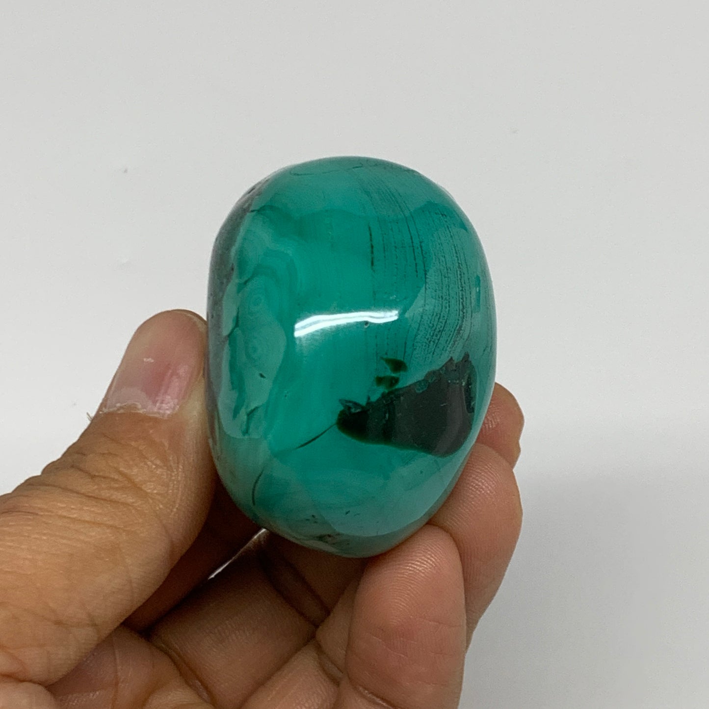 137.7g, 1.9"x1.4"x1.5", Natural Solid Malachite Skull From Congo, B32723