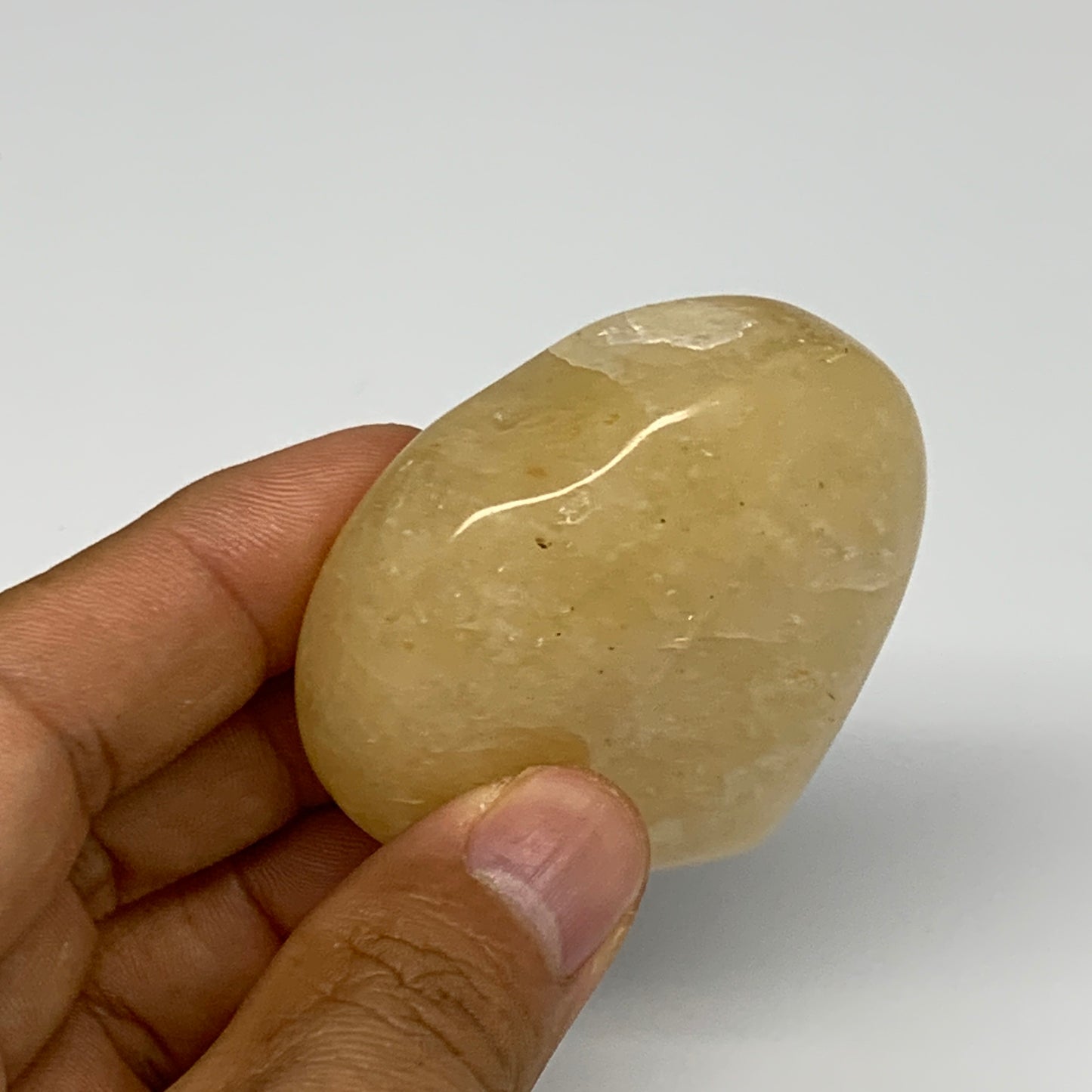 99g,2.2"x2.2"x0.8" Natural Yellow Aventurine Heart Crystal Stone @India, B28339