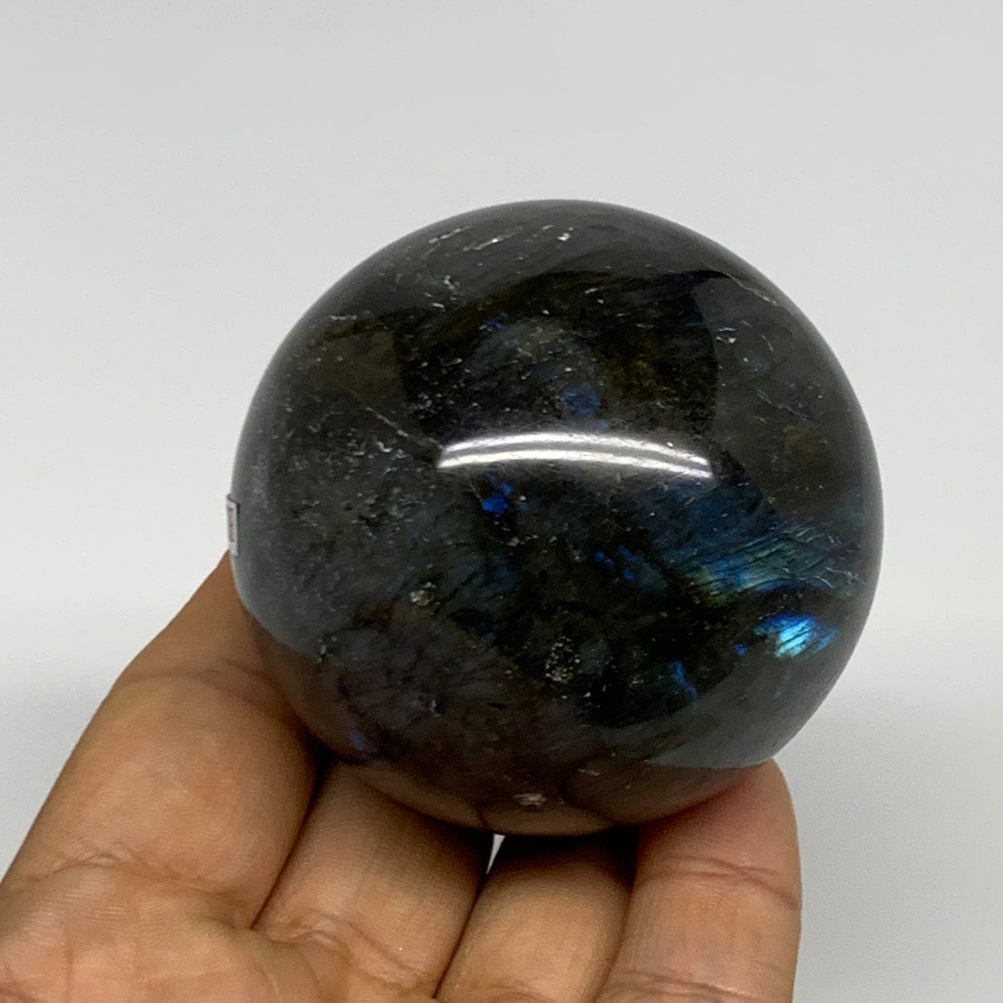 255.5g, 2.2"(55mm), Labradorite Sphere Gemstone,Crystal @Madagascar, B29866